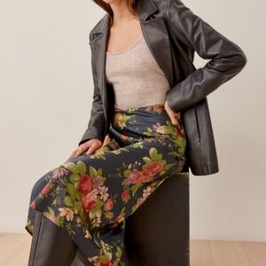 reformation Pratt cottage floral silk skirt